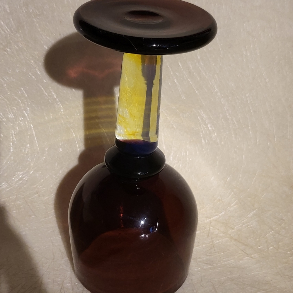 Rare Art Glass Goblet Signed by Regina Kaufmann for Glashagen Hütte  1995 - Picture 5 of 11